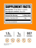 BulkSupplements Acetil-L-Carnitina Envase 1 kg para uso diario