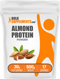 BulkSupplements Proteína de almendra en polvo para smoothies, apoyo a la energía diaria.