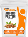BulkSupplements proteína de almendra: polvo para batidos, opción vegana y sin gluten.