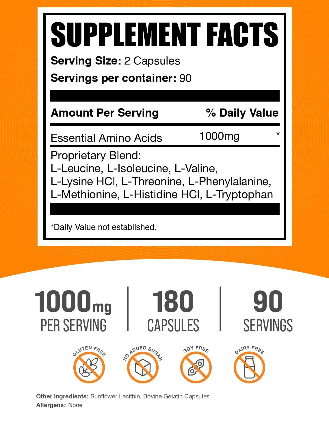 BulkSupplements Essential Amino Acids: cápsulas vistas de cerca para sostener músculo y energía.
