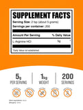 Porción de 5 g de L-Arginina HCl en BulkSupplements, fácil de medir