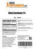 Uso diario de BulkSupplements betacaroteno en polvo para rutinas sin gluten.