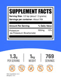 BulkSupplements Bicarbonato de potasio: cuchara medidora para porciones consistentes.