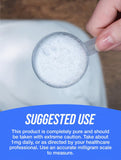 BulkSupplements Biotina con etiqueta clara, información de pureza y composición en un vistazo.