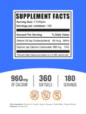 BulkSupplements calcio-d3-softgels-capsulas-numeradas: dosis consistentes con contaje sencillo.