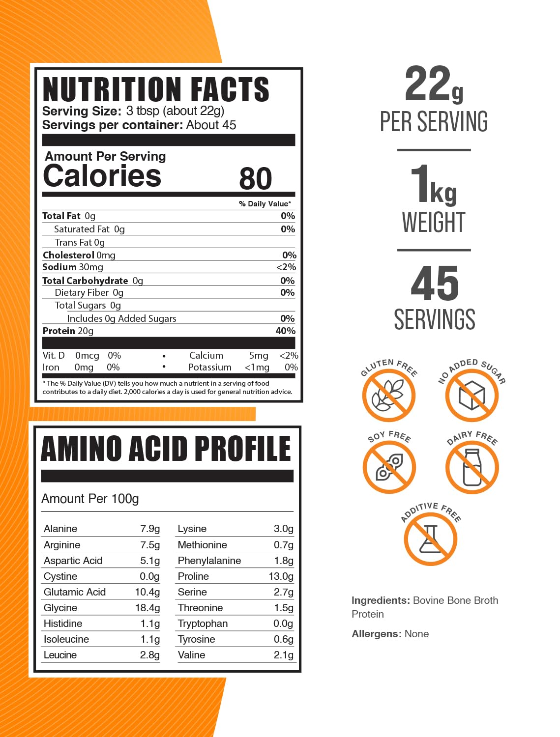 BulkSupplements Caldo de Hueso de Ternera batido: mezcla suave para batidos proteicos