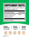 Bulksupplements Cayenne Polvo 40000HU con porción para medir