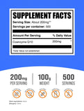 Coenzima Q10 Bulksupplements polvo para batido matutino.
