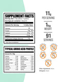 BulkSupplements colágeno en polvo con cucharita medidora facilita porciones