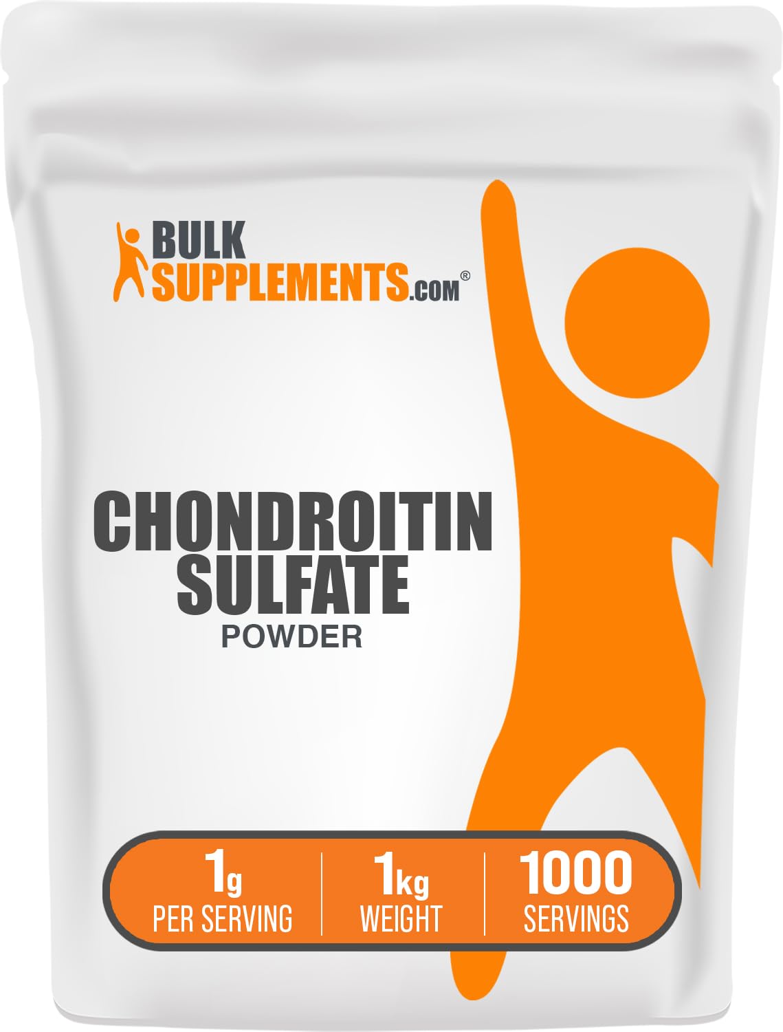 BulkSupplements condroitina sulfato en polvo para articulaciones; posible apoyo a la movilidad diaria