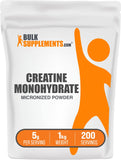 BulkSupplements creatina monohidratada en polvo micronizado, ideal para entrenamientos intensos