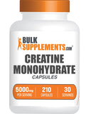 BulkSupplements Creatina Monohidrato: cápsulas de 5000 mg para entrenamientos intensos