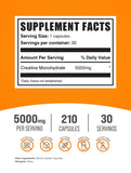 BulkSupplements Creatina Monohidrato: etiqueta clara en frasco para verificación rápida