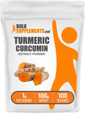 BulkSupplements Curcuma Extracto en botella, ideal para añadir a batidos saludables.