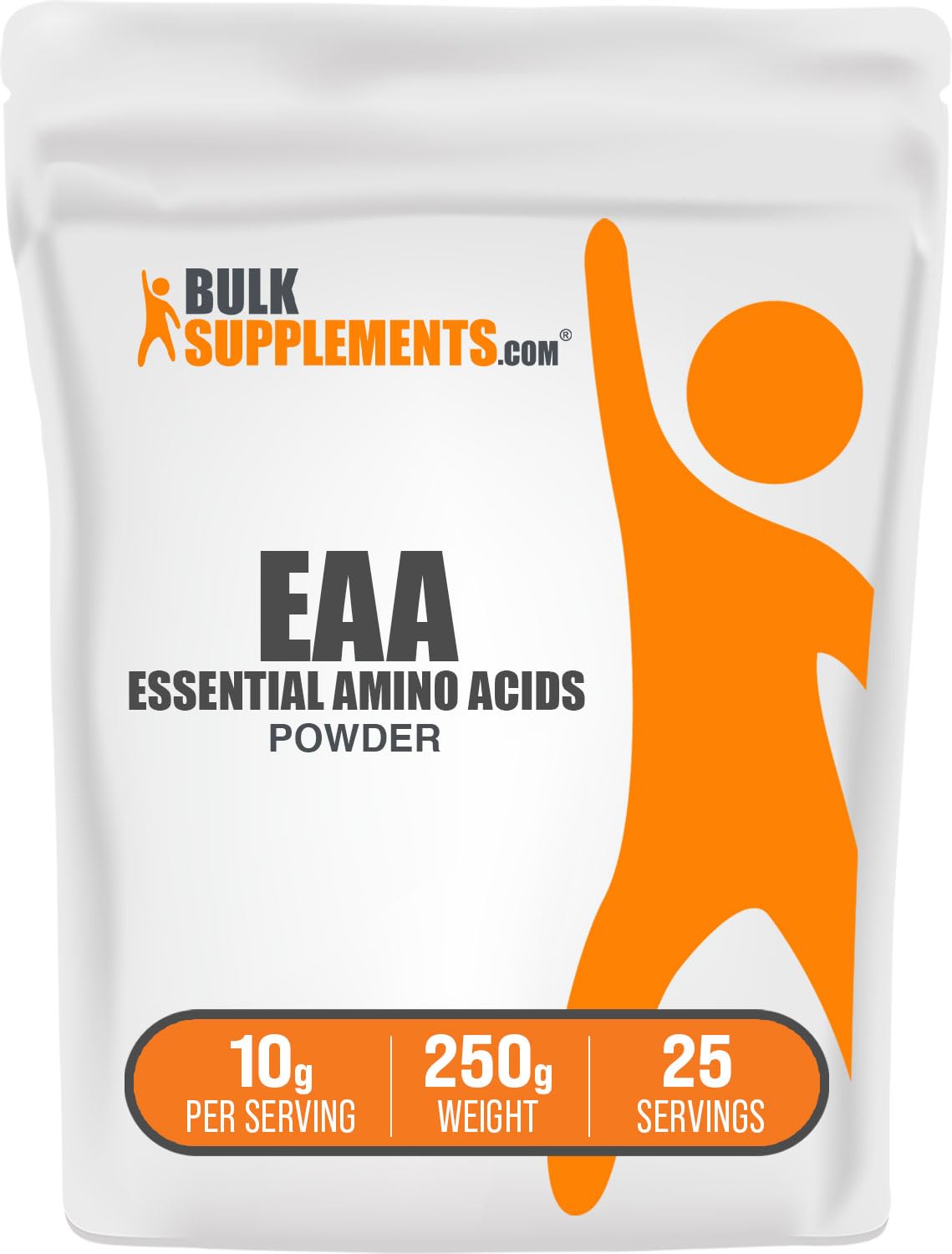 BulkSupplements Esenciales aminoácidos en polvo, envase visible para entrenamiento constante
