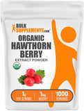 BulkSupplements polvo de espino albar en empaque muestra calidad y pureza para tu rutina diaria
