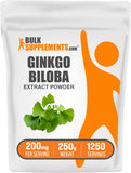 BulkSupplements Ginkgo Biloba polvo en envase de 250 g para uso diario