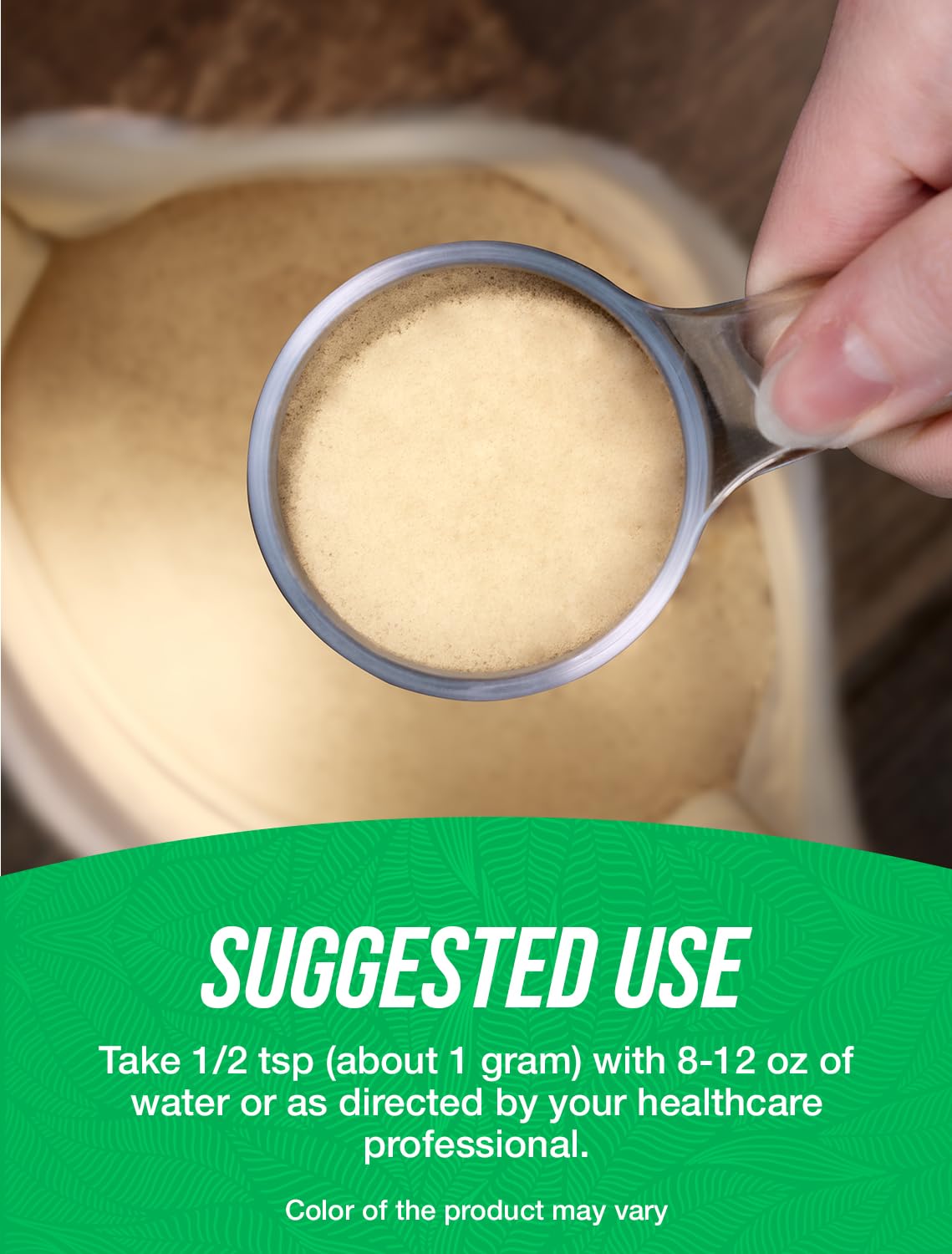 BulkSupplements extracto de ginseng en polvo, textura fina para mezclar en té.