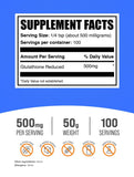 Bulksupplements Glutatión reducido, cuchara medidora, práctico para añadir a jugos y bebidas.
