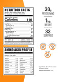 BulkSupplements proteína de suero aislada hidrolizada con medidor de 30 g.