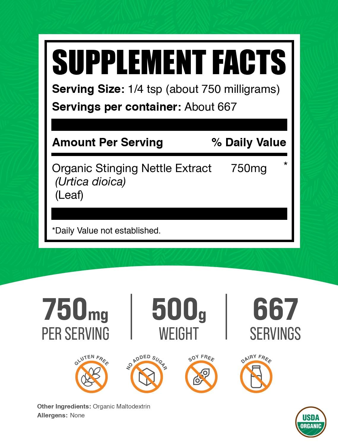 BulkSupplements hojas-ortiga-secas: hojas secas listas para infusiones y suplementos naturales.