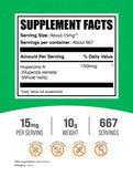 BulkSupplements Huperzine A, etiqueta frontal para mezclas rápidas