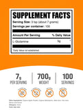 Bulksupplements L-Glutamina: cucharón en vaso, mezcla rápida para batidos
