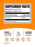 BulkSupplements L-Teanina porción de 200 mg para dosis precisa.