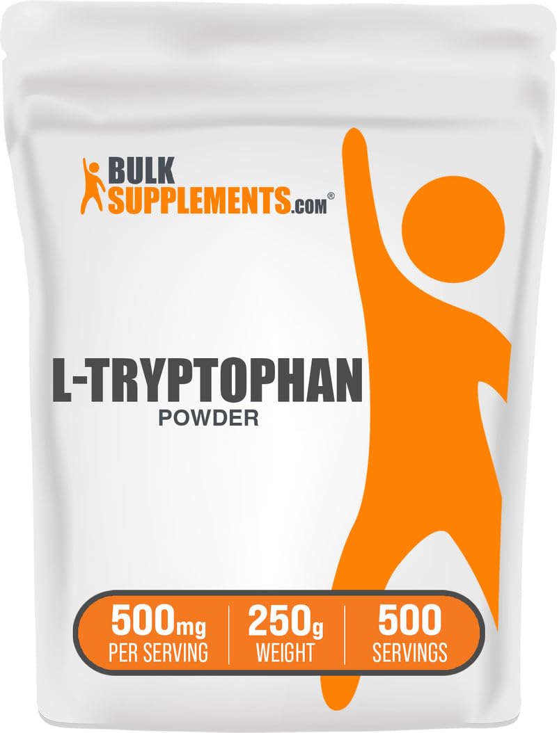 BulkSupplements L-triptofano polvo porción, ideal para uso diario en batidos
