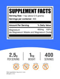 BulkSupplements Magnesium Malate en vaso, disolución fácil para batidos diarios