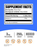 BulkSupplements melatonina en polvo, vaso medidor para dosis precisa