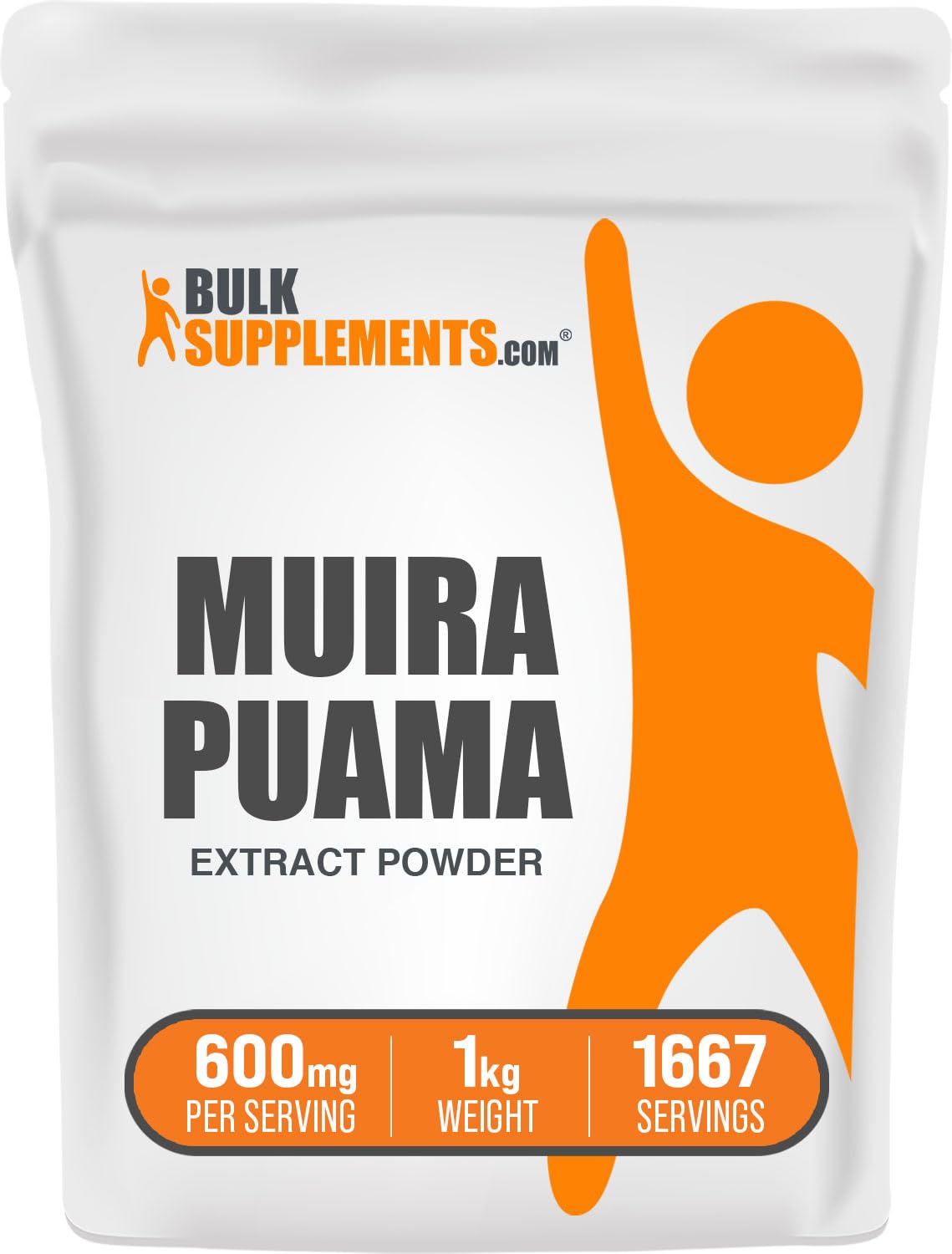 Bulksupplements Muira Puama Extract polvo en frasco para uso diario