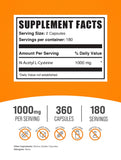 Etiqueta BulkSupplements NAC 1000 mg con información clara y útil.
