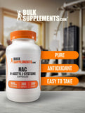 NAC BulkSupplements sin gluten; frasco de 360 cápsulas