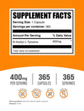 BulkSupplements N-acetil L-tirosina: porción individual facilita la ingesta controlada