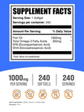 BulkSupplements Omega-3 en cápsulas para consumo diario, puede favorecer el bienestar general.