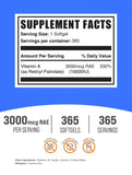BulkSupplements Palmitato de Retinilo, cápsula blanda para soporte ocular.