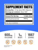 Palmitoylethanolamide en polvo BulkSupplements con medidor incluido para dosificación fácil.