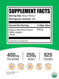 BulkSupplements polvo remolacha con dosificador, fácil dosificación para batidos