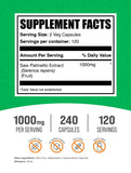 BulkSupplements Saw Palmetto Extract cápsulas: bayas Serenoa repens para uso diario