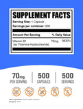 Bulksupplements tiamina HCl cápsulas: energía diaria para mantener la vitalidad durante el día.