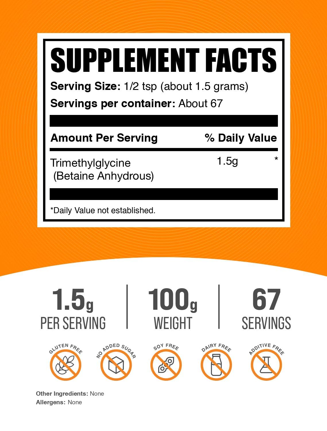 BulkSupplements TMG mezcla fácil para incorporar en rutina de fitness