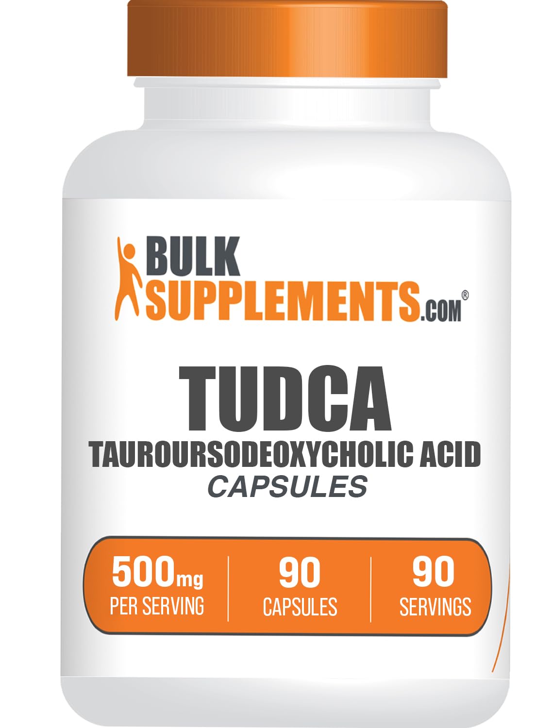 BulkSupplements TUDCA: cápsulas en bote para tomar a diario, comodidad.