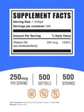 BulkSupplements Vitamina D3 10000 UI: cápsulas blandas listas para tomar