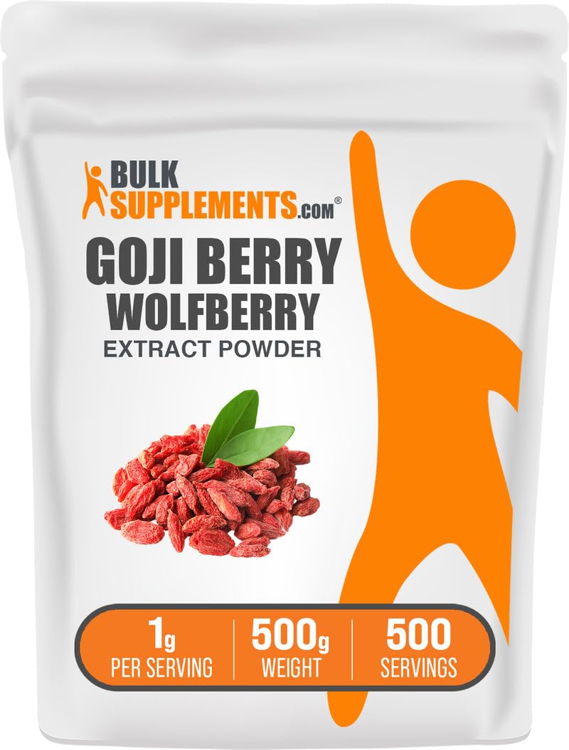 Bulksupplements Wolfberry Extract polvo en bote, fuente de antioxidantes para la rutina diaria