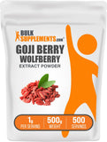 Bulksupplements Wolfberry Extract polvo en bote, fuente de antioxidantes para la rutina diaria