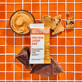 Bulletproof barra proteica crujiente con chispas de chocolate para merienda rápida