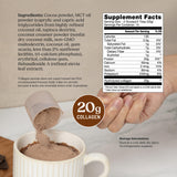 Bulletproof colágeno chocolate, envase de 17,6 onzas, listo para uso diario.