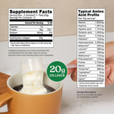 Bulletproof Colágeno en batido de fruta, añade proteína neutra.