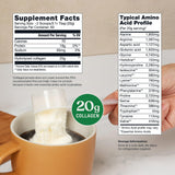 Bulletproof Collagen Peptidos sin sabor, mezcla rápida en café caliente para articulaciones.